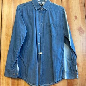 Classic Blue Denim Dress Shirt